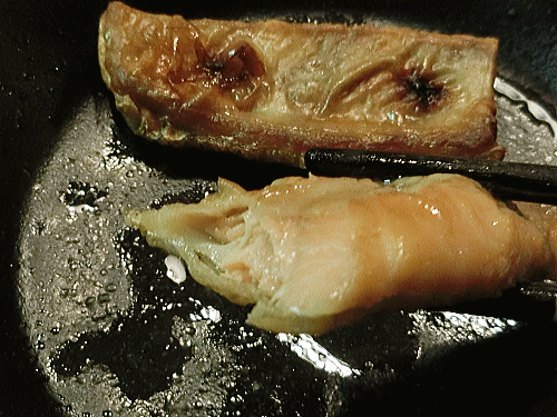 北海道産秋鮭ハラス焼きをかじってみました